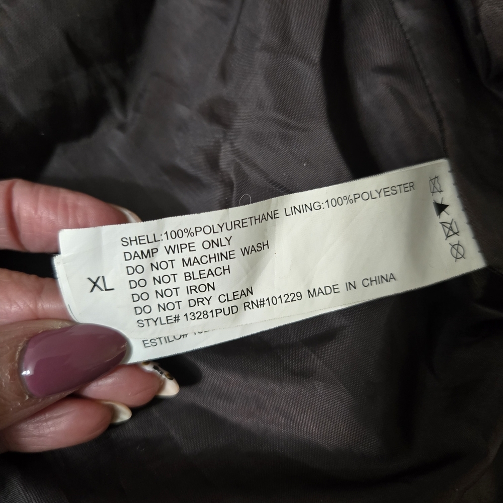 Fashion Nova Dark Brown Leather Jacket - Picture 7 of 7